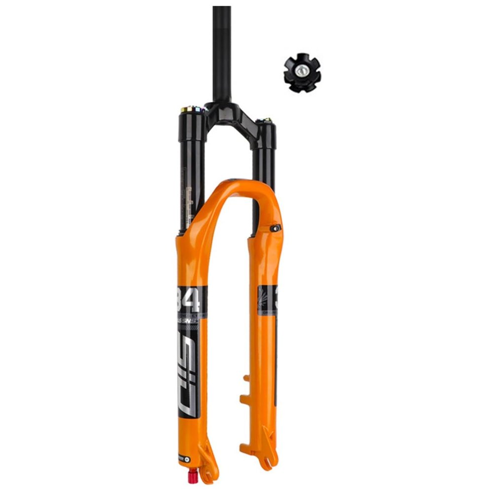 FKXSXAZ Air Suspension Fork for 26/27.5/29-Inch Mountain Bikes, 1 1/8-Inch Straight Steerer, 120 mm Travel, Quick Release
