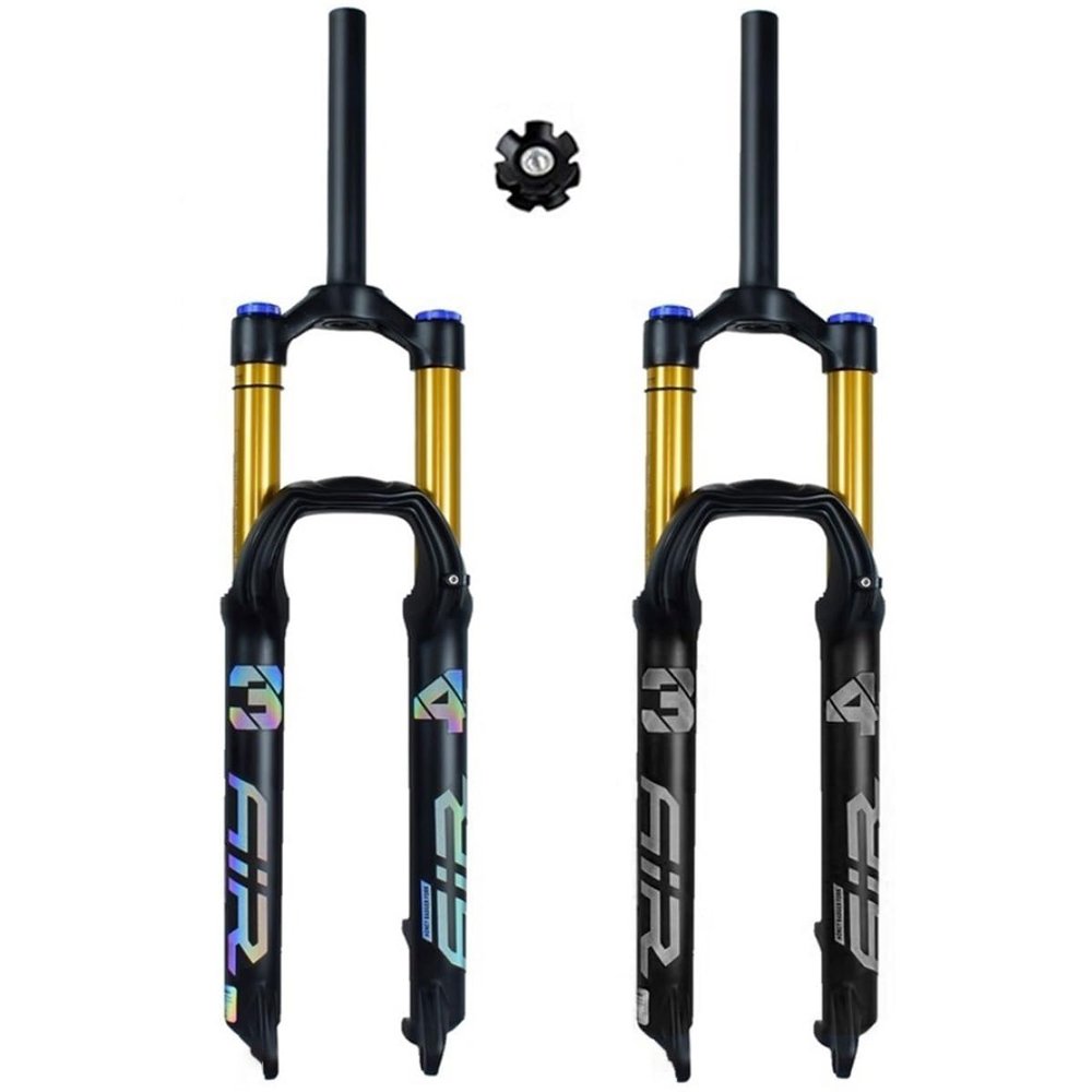 FKXSXAZ 27.5/29-Inch MTB Air Suspension Fork, 140 mm Travel, 1 1/8-Inch Straight Threadless Steerer, 9 mm Quick Release, Disc Brake
