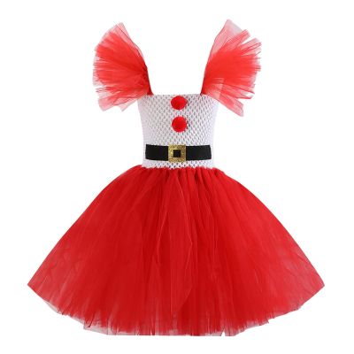 Red Sequin Tulle Petticoat Skirt for Girls, Size S, 5 Years