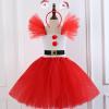 Red Sequin Tulle Petticoat Skirt for Girls, Size S, 5 Years view 2