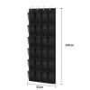 LPATEBCVU Wall-Mounted Shoe Organizer with 24 Pockets, Fabric and Mesh Compartments, Clear, Gray view 3