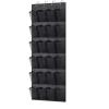 LPATEBCVU Wall-Mounted Shoe Organizer with 24 Pockets, Fabric and Mesh Compartments, Clear, Gray view 4