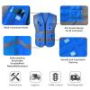 GKOB High-Visibility Safety Vest with 5 Pockets and Zipper, EN ISO 20471 Certified view 3
