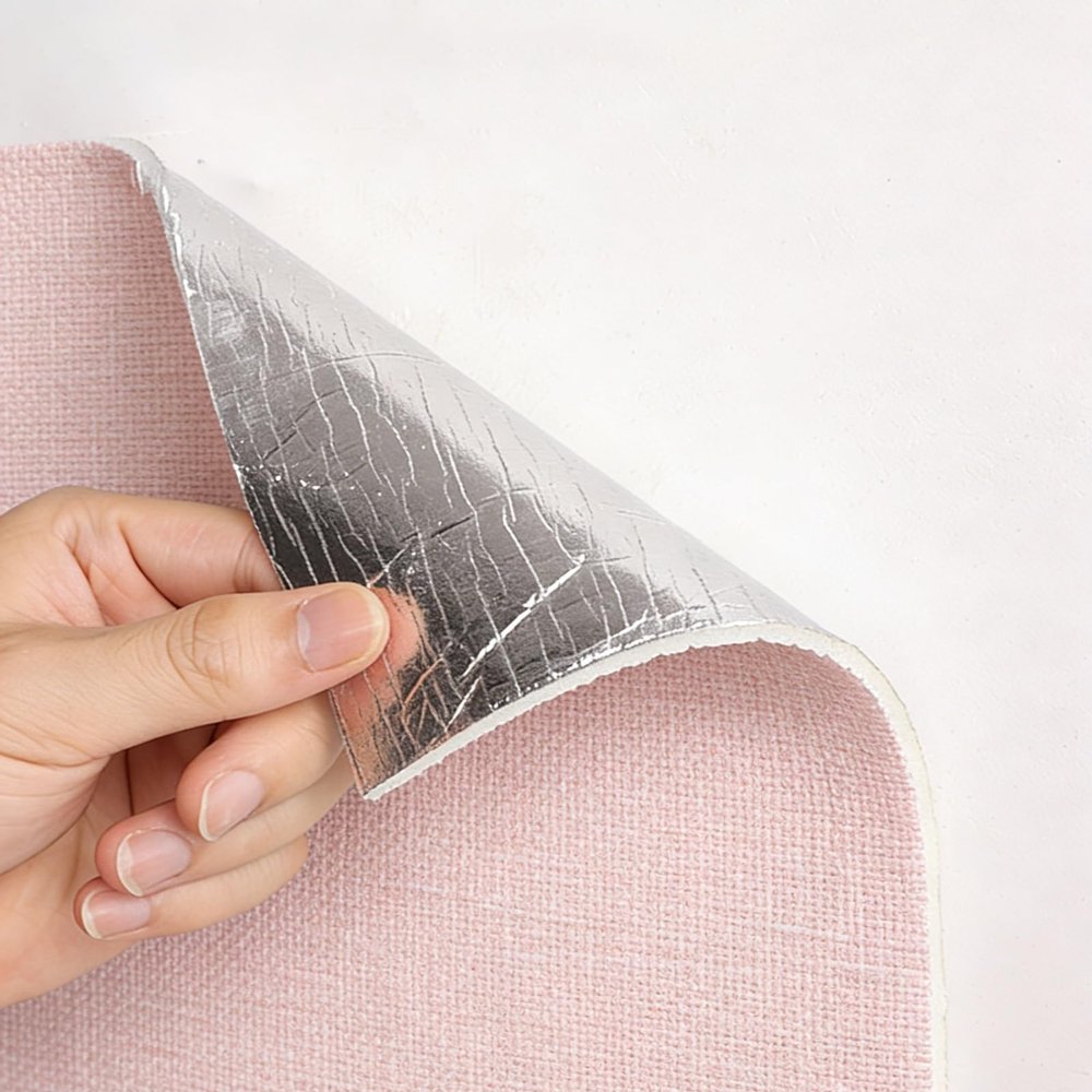Self-Adhesive Insulating Wallpaper, 5 mm, White, 50 x 1000 cm (Pink, 50 x 8000 cm)