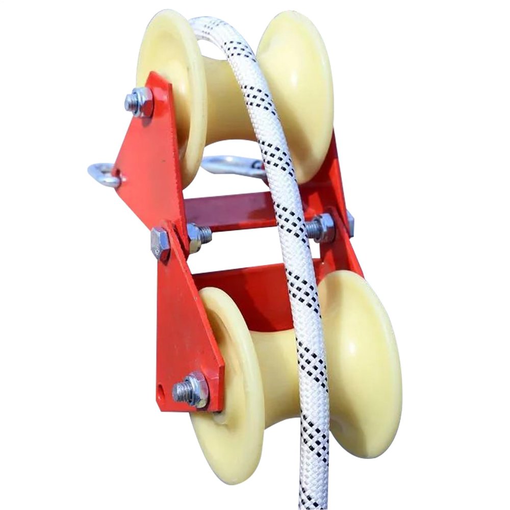Manual Pulley for Climbing Rope, Heavy-Duty Safety Equipment for Construction and Renovation