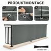 NUTKIT Balcony Privacy Screen, 90 x 600 cm, Dark Gray, with Eyelets and Cable Ties view 3