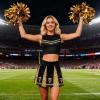 Women's Cheerleader Costume with Pompoms, 3-Piece Set view 3