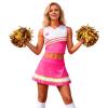 Women's Carnival Costume, Cheerleader Outfit with Pom-Poms, 3-Piece view 1
