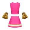 Women's Carnival Costume, Cheerleader Outfit with Pom-Poms, 3-Piece view 4