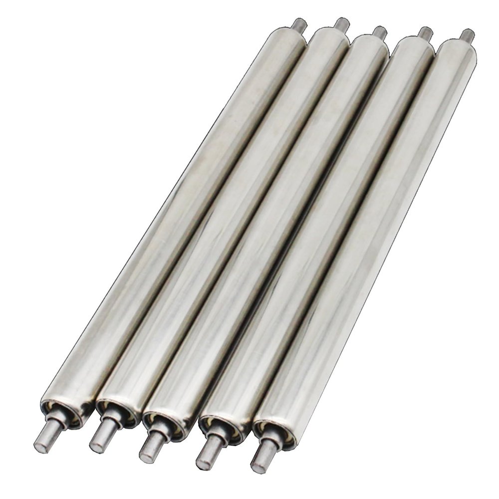 Heavy-Duty Steel Conveyor Rollers, 5-Pack, 2 in. Diameter, 40 in. Long, for Infeed/Outfeed Tables