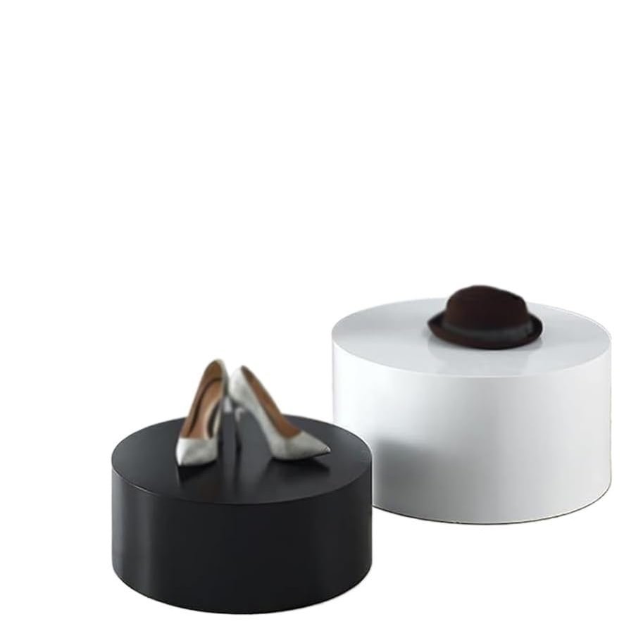 Bridal Fashion Store Pedestal, Round Mannequin Display Stand, Black, 40 x 15 cm