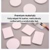 TAFALSPING Double-Sided Folding Makeup Mirror, High-Gloss Finish, Portable for Home and Travel (71 × 67 Square Leather Mirror) view 4