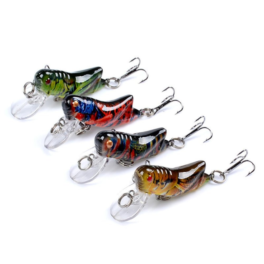 GLEAVI ABS Fishing Lures, 4-Piece Set, Life-Like Crucian Carp Shape