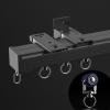 Heavy-Duty Curtain Track System, Aluminum Curtain Rod for Room Dividers and Shower Curtains, 90° Corner Bend, Ceiling/Wall Mount, Black, 600 cm (4 x 150 cm) view 1