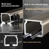 Heavy-Duty Curtain Track System, Aluminum Curtain Rod for Room Dividers and Shower Curtains, 90° Corner Bend, Ceiling/Wall Mount, Black, 600 cm (4 x 150 cm) view 4