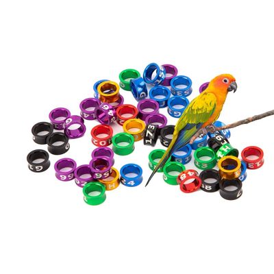 LJISEHG Random Colored and Numbered Identification Bands, Aluminum/Plastic Pigeon Leg Rings, 4.0 mm, 150 pcs