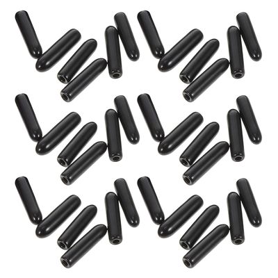 PVC Screw Cover Caps for 3.5 mm Screws, Black
