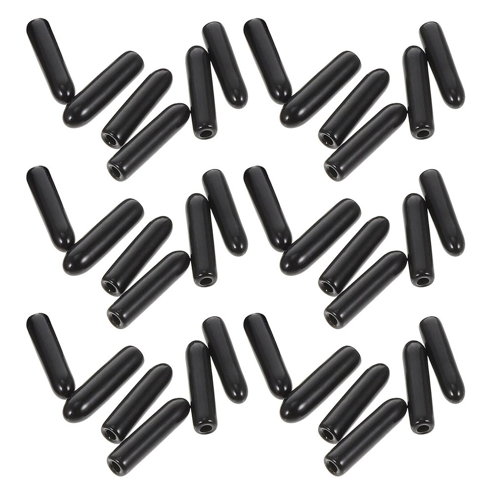 PVC Screw Cover Caps for 3.5 mm Screws, Black