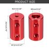 QUARKZMAN 5-Piece Shaft Coupling Set, 2–6 mm, Rigid Set-Screw Couplings, 20 mm L x 12 mm D, Aluminum Alloy, Red, 20 Screws view 2