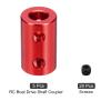 QUARKZMAN 5-Piece Shaft Coupling Set, 2–6 mm, Rigid Set-Screw Couplings, 20 mm L x 12 mm D, Aluminum Alloy, Red, 20 Screws view 3
