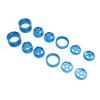 Jiawu RC Alloy Wheel Hub Set, High-Strength Clamping for ///Wasp, 4-Piece RC Parts (Blue) view 1