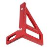 AKLOSIPY Woodworking Square with Anodized Aluminum, 45/90-Degree Triangle Ruler for Engineers and Carpenters, Red view 3