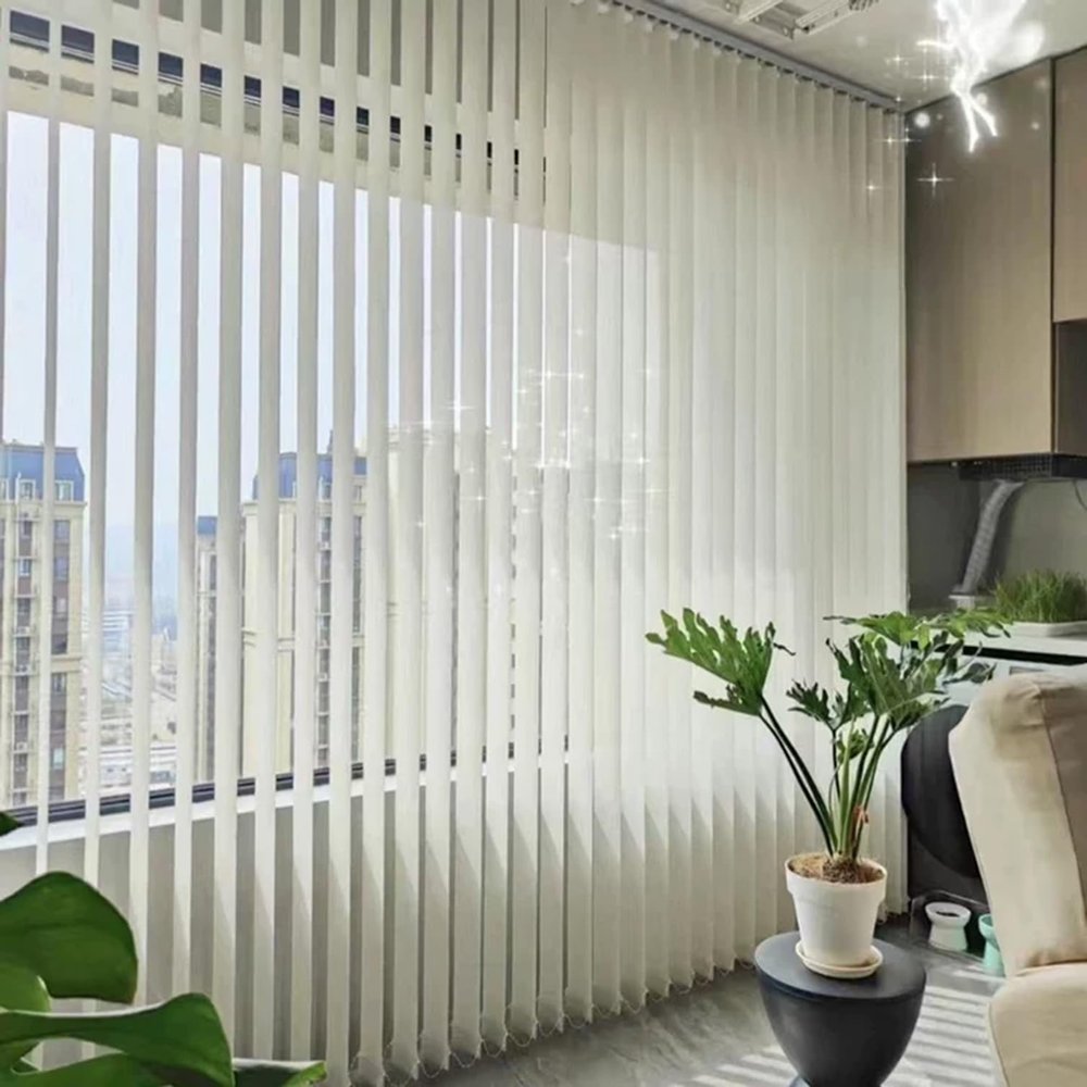 tow000ack Complete Vertical Blind Set, White, 75 x 260 cm
