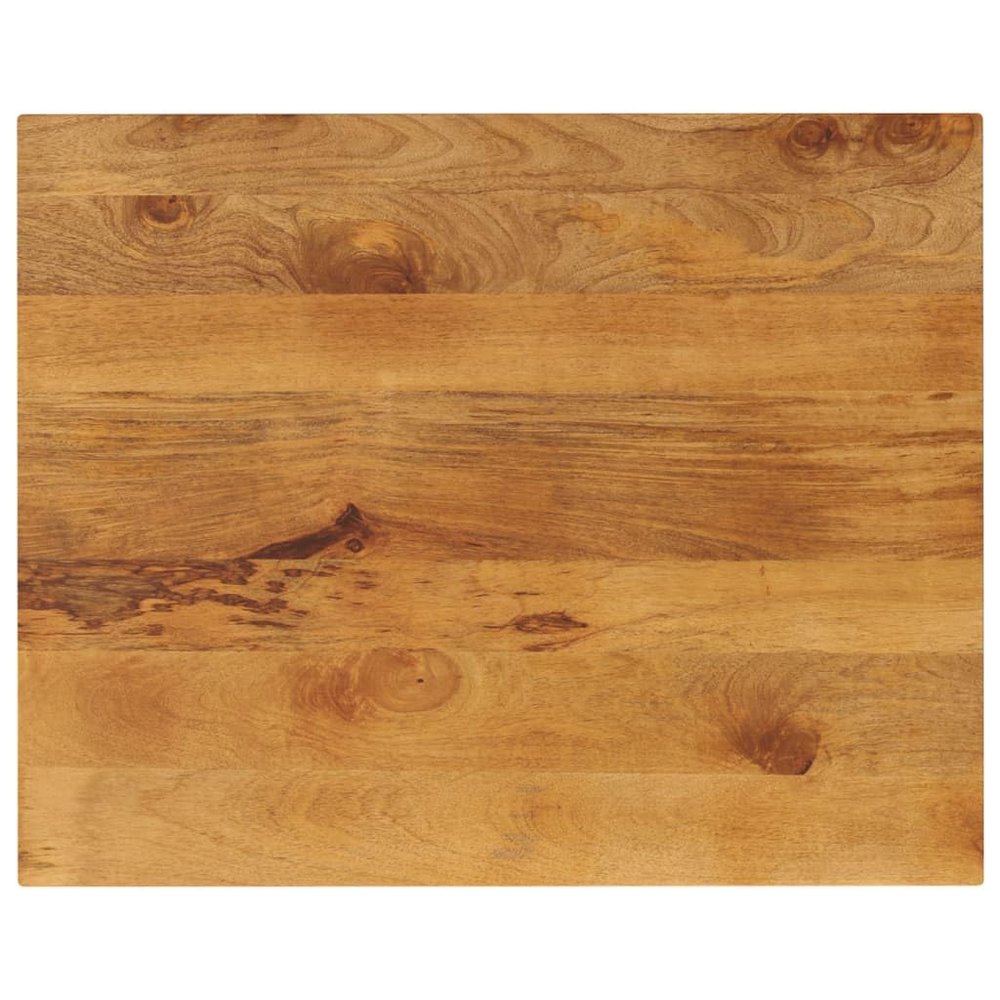 Mandloder 90 x 80 x 3.8 cm Solid Mango Wood Tabletop, Oak Look