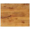 Mandloder 90 x 80 x 3.8 cm Solid Mango Wood Tabletop, Oak Look view 1