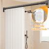 Adjustable Tension Shower Curtain Rod, 70–490 cm, No Drilling, Stainless Steel, White view 2