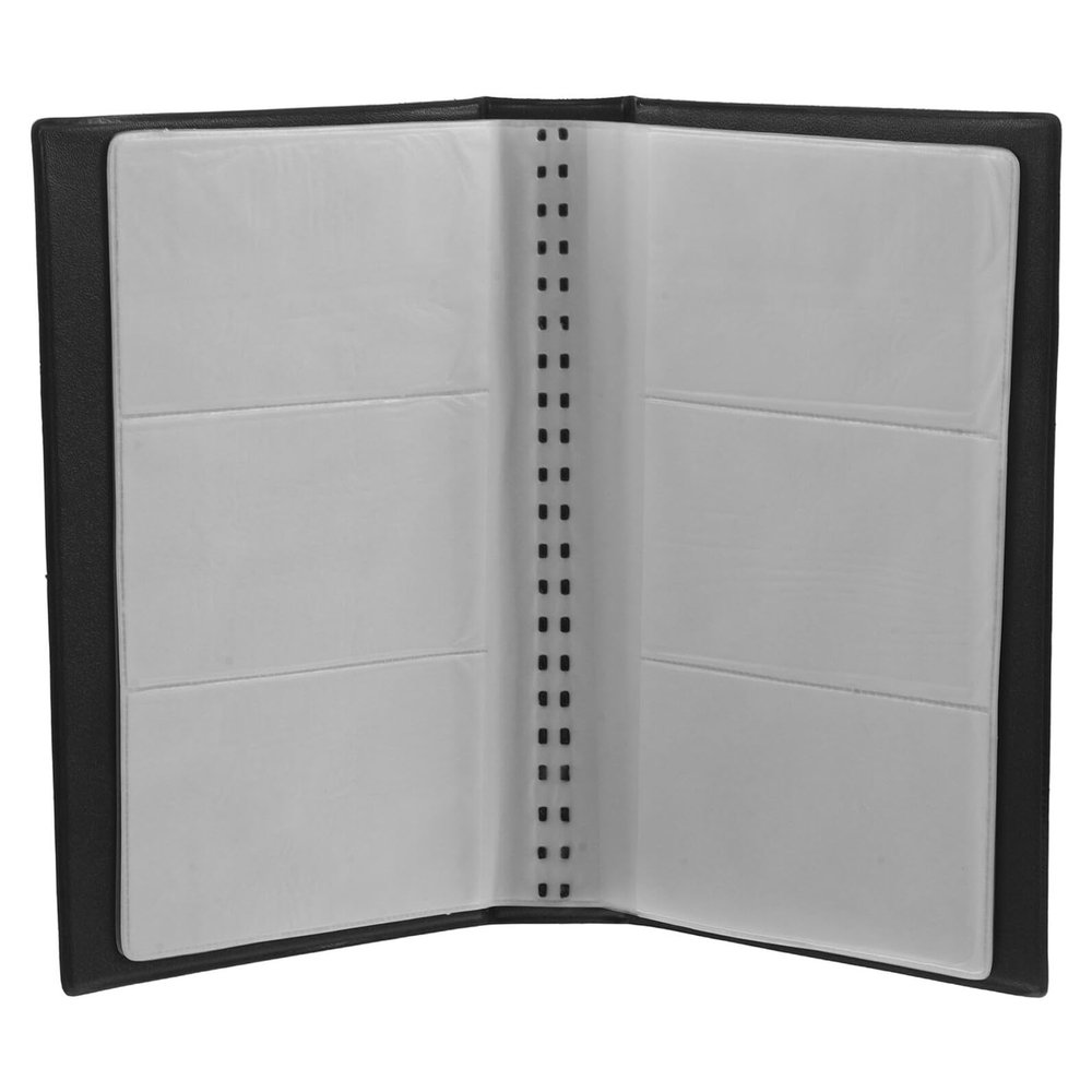 DOITOOL Business Card Holder Book, Black, with Dividers, Compact and Water-Resistant