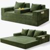 MAXYOYO Corduroy Folding Sleeper Sofa with Cup Holders view 1