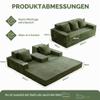 MAXYOYO Corduroy Folding Sleeper Sofa with Cup Holders view 3