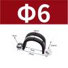 5-Piece Set of Heavy-Duty Stainless Steel Cable Clamps with Rubber Padding, Insulated Pipe Clamps for Cable Fastening (6–200 mm) (M89) view 2