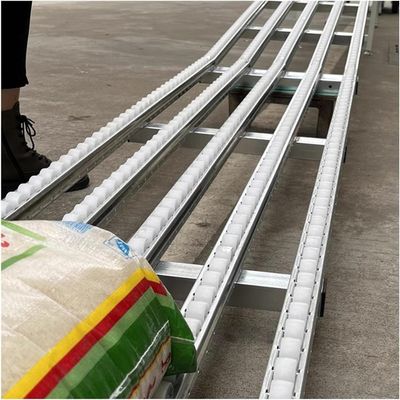 LISHEUK Gravity Conveyor, Light-Duty, ABS Rollers, Galvanized Steel Frame, Silver (B)