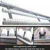 LISHEUK Gravity Conveyor, Light-Duty, ABS Rollers, Galvanized Steel Frame, Silver (B) view 4