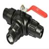 PE Three-Way Quick-Connect T-Fitting, Heavy-Duty Pipe Connector (Black, 50 mm) view 1