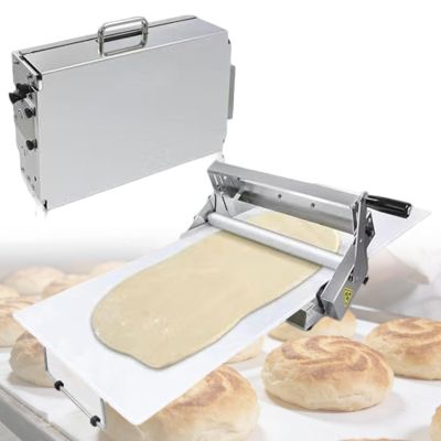 DHsdlpLU Foldable Stainless Steel Dough Sheeter, 0.5–27 mm Adjustable Thickness