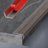 Self-Adhesive Aluminum Stair Edge Profile, Gray Oak, 35 x 20 mm x 900 mm view 1
