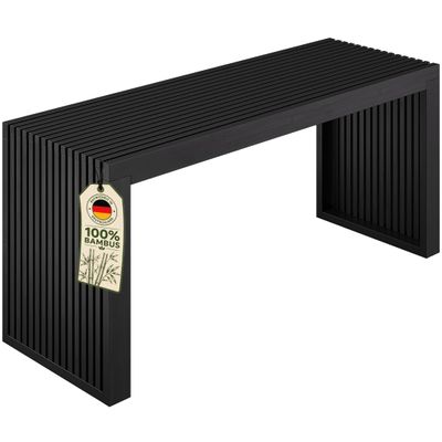 Bellamio Sava Bamboo Bench, Black, 100 cm Wide, Up to 250 kg