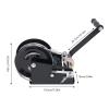 Carbon Steel Hand Winch, 2-Speed with 33 ft Steel Cable, Two-Way Ratchet, 3,500 lb Horizontal Pull, 1,700 lb Vertical Pull view 2