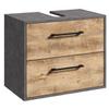 Badplaats B.V. Florence Bathroom Furniture Set (Dark Gray with Chestnut Oak, Vanity Unit) view 1
