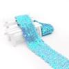 NIRNHYRUR Flat Elastic Band for Sewing, 3 m, 45 mm, Sequin Lace Trim for DIY Dance Dresses, Clothing, Decorations and Appliqués, Light Blue view 1