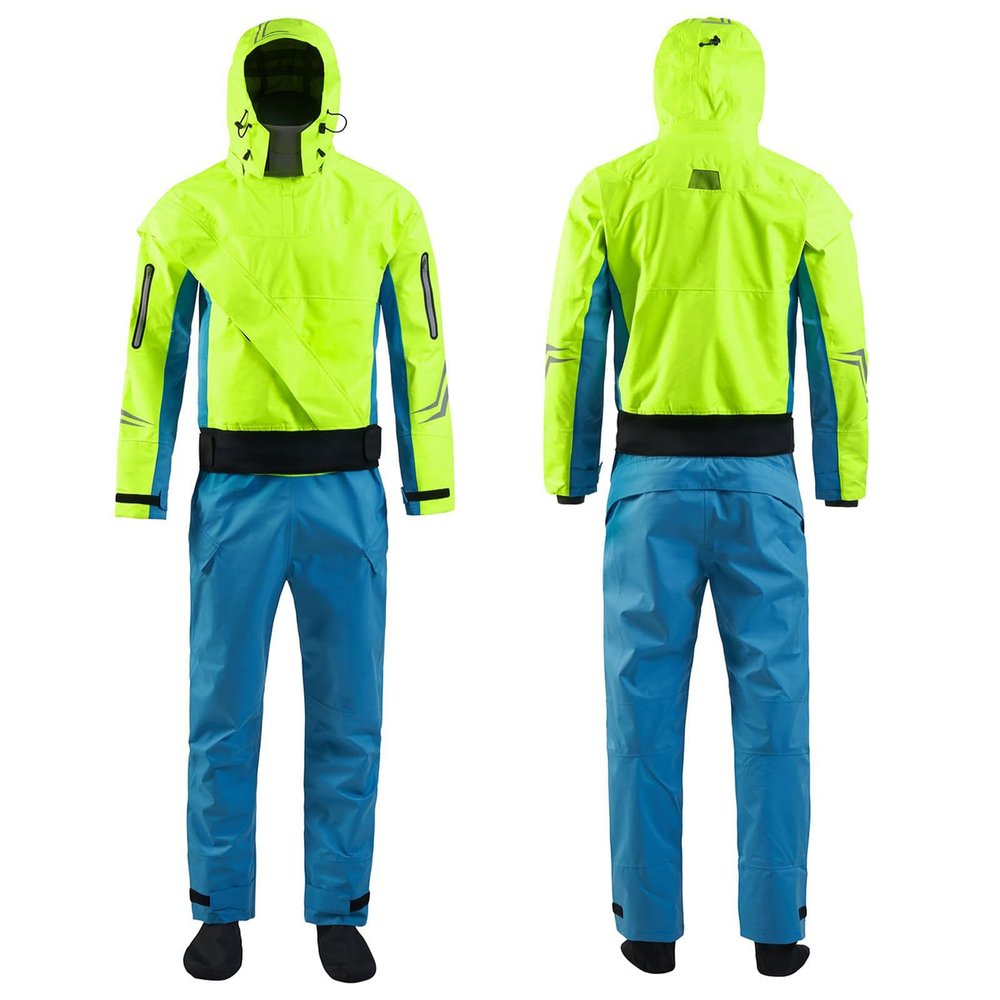 BoluDukNN Men's Kayak Drysuit, Lightweight, Waterproof 3-Layer Material, Green-XXL