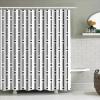 JGGXHM Modern Shower Curtain with Black-and-White Stripe Pattern, Waterproof, 120 x 190 cm (W x H) view 1