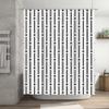 JGGXHM Modern Shower Curtain with Black-and-White Stripe Pattern, Waterproof, 120 x 190 cm (W x H) view 2