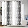 JGGXHM Modern Shower Curtain with Black-and-White Stripe Pattern, Waterproof, 120 x 190 cm (W x H) view 4