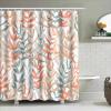 JGGXHM Soft Fabric Shower Curtain with Natural Leaf Pattern, 3D-Printed Waterproof Curtain, 90 x 190 cm (W x H) view 1