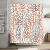 JGGXHM Soft Fabric Shower Curtain with Natural Leaf Pattern, 3D-Printed Waterproof Curtain, 90 x 190 cm (W x H) view 2