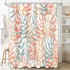 JGGXHM Soft Fabric Shower Curtain with Natural Leaf Pattern, 3D-Printed Waterproof Curtain, 90 x 190 cm (W x H) view 3